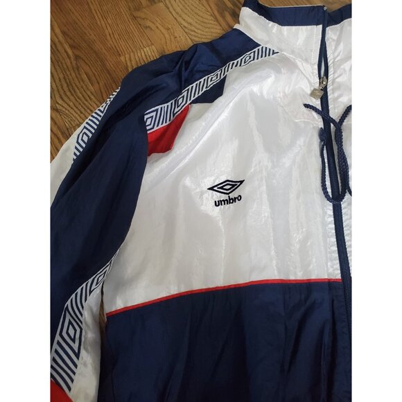 Vintage Umbro Replikit No England Patch National Team Full Zip Jacket Mens XL - Picture 2 of 8